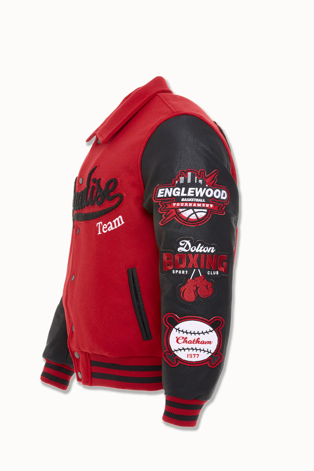 Jordan Craig  Paradise Team Men Varsity Jacket - Red Jordan Craig