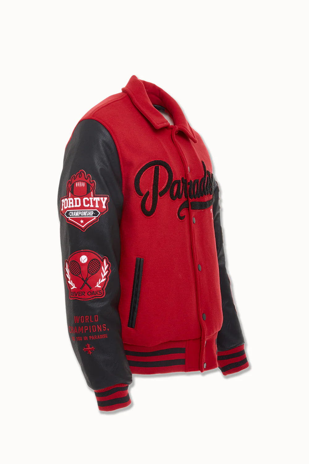 Jordan Craig  Paradise Team Men Varsity Jacket - Red Jordan Craig
