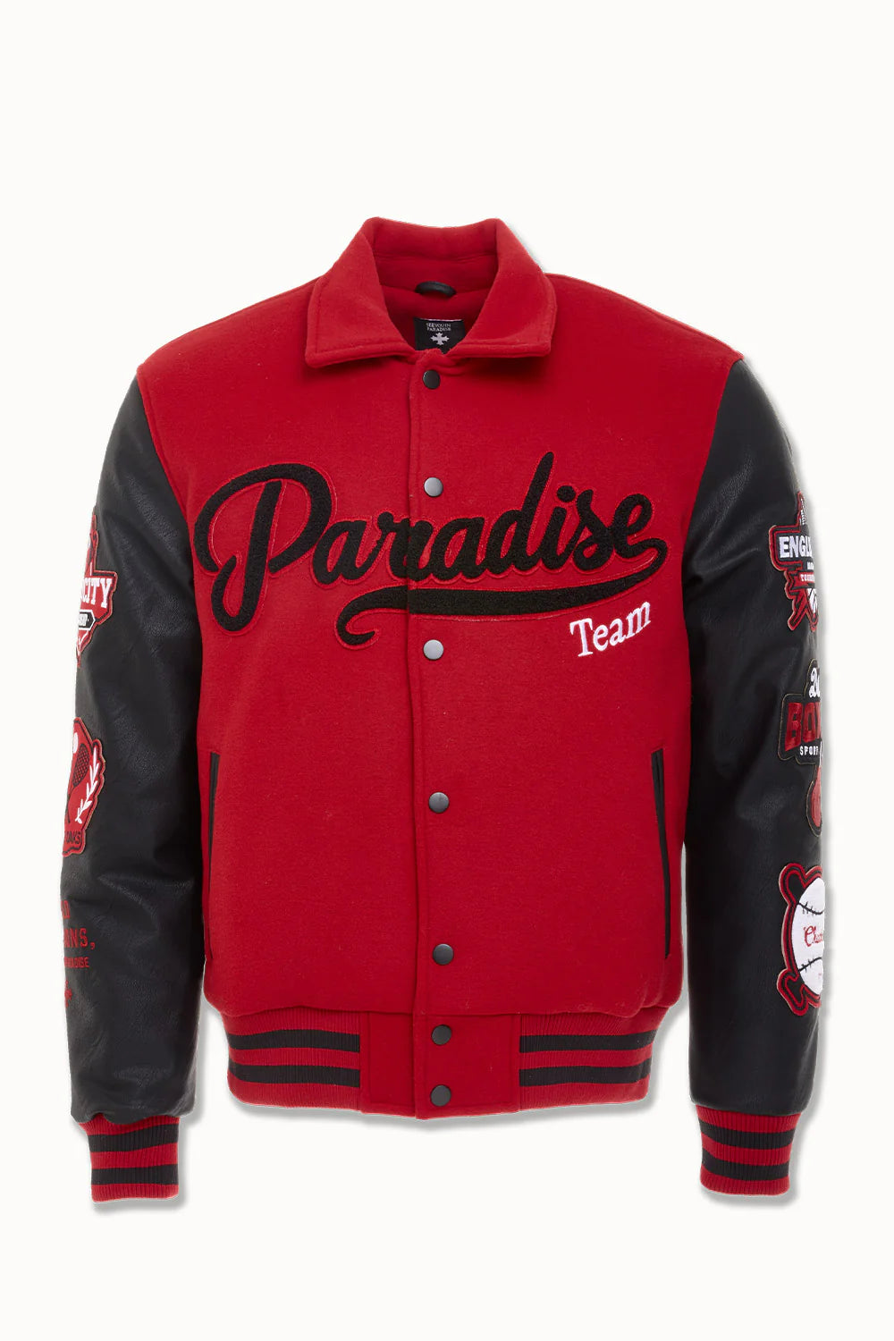 Jordan Craig  Paradise Team Men Varsity Jacket - Red Jordan Craig