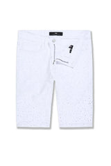 Jordan Craig - OG - Radiant Denim Shorts W Rhinestone - White
