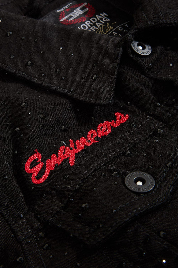 Jordan Craig - Kids Local Dealer Trucker Jacket & Stacked Denim Set - Jet Black