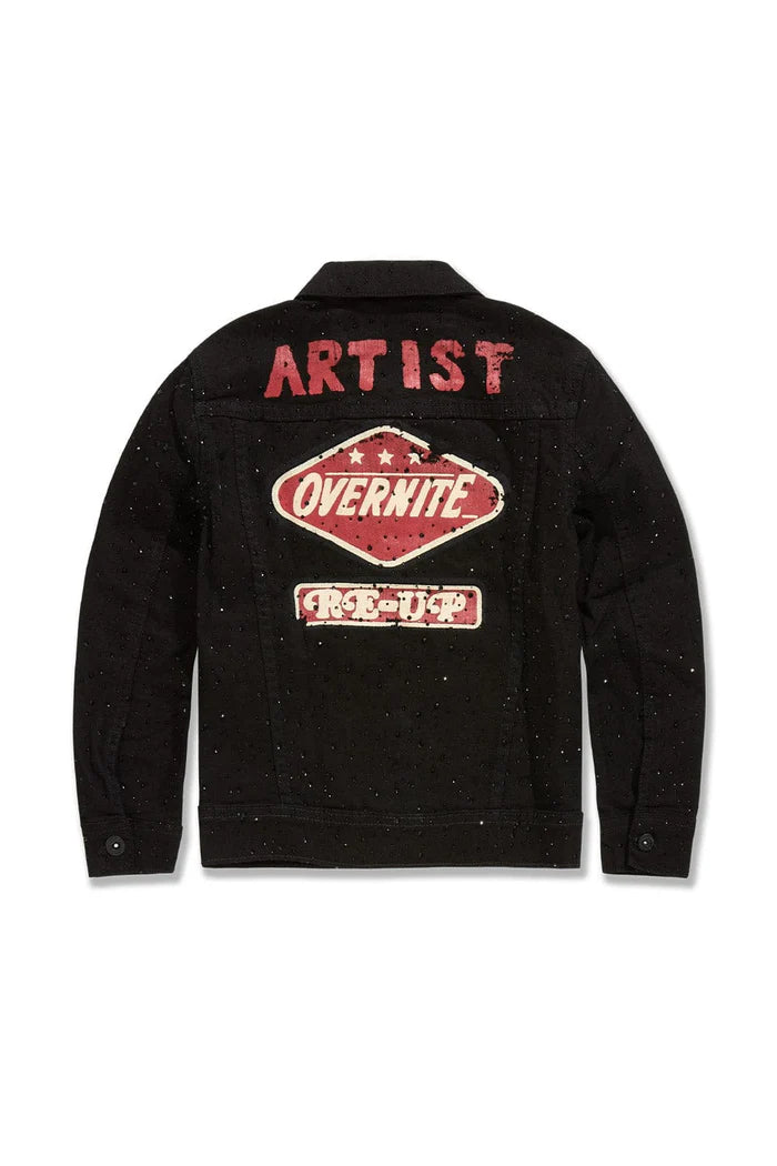 Jordan Craig - Kids Local Dealer Trucker Jacket & Stacked Denim Set - Jet Black