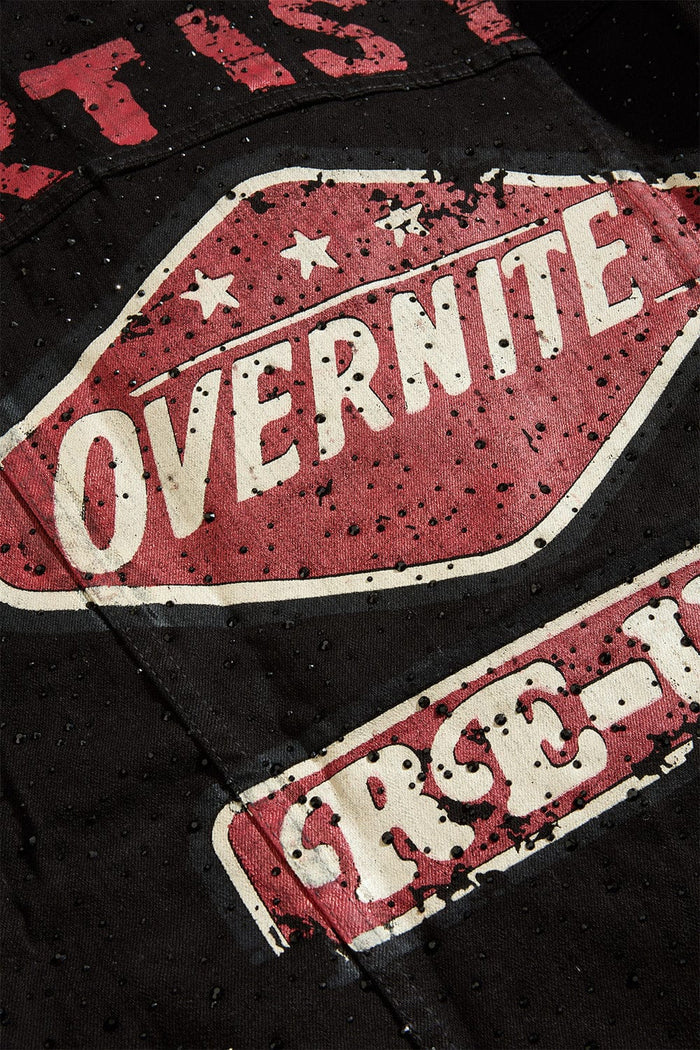 Jordan Craig - Local Dealer Trucker Jacket W Rhinestones - Jet Black Jordan Craig