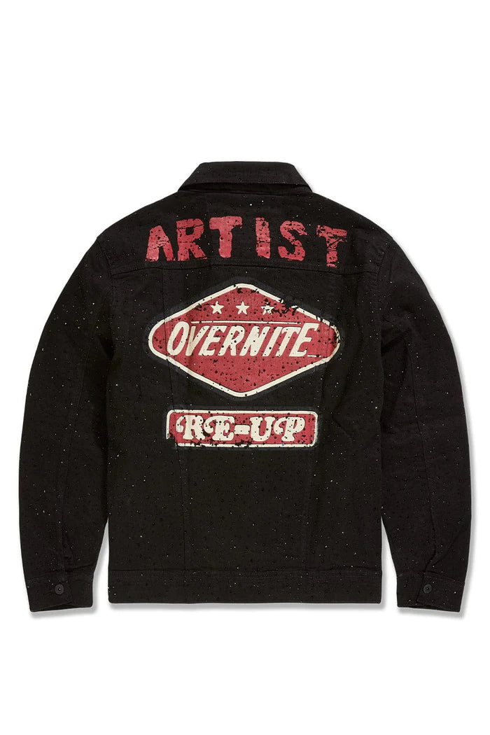 Jordan Craig - Local Dealer Trucker Jacket W Rhinestones - Jet Black Jordan Craig