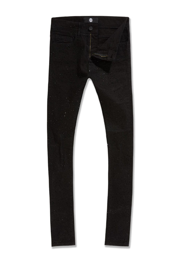 Jordan Craig Martin - Super Skinny Fit -  Rhinestones Magic City Denim - Jet Black