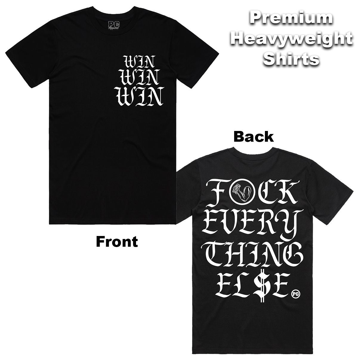 Pg Apparel Win Men T-Shirt - Black / White Planet Grapes