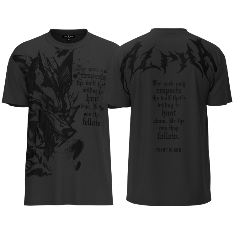 Point Blank Wolf T-shirt - Charcoal POINT BLANK
