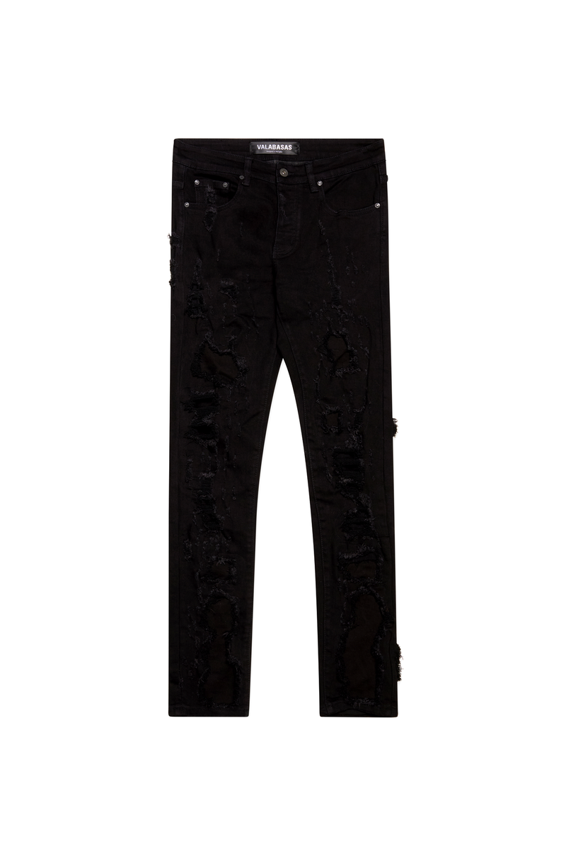 Valabasas - Wornfrost Black Skinny Denim Jean - Black Valabasas
