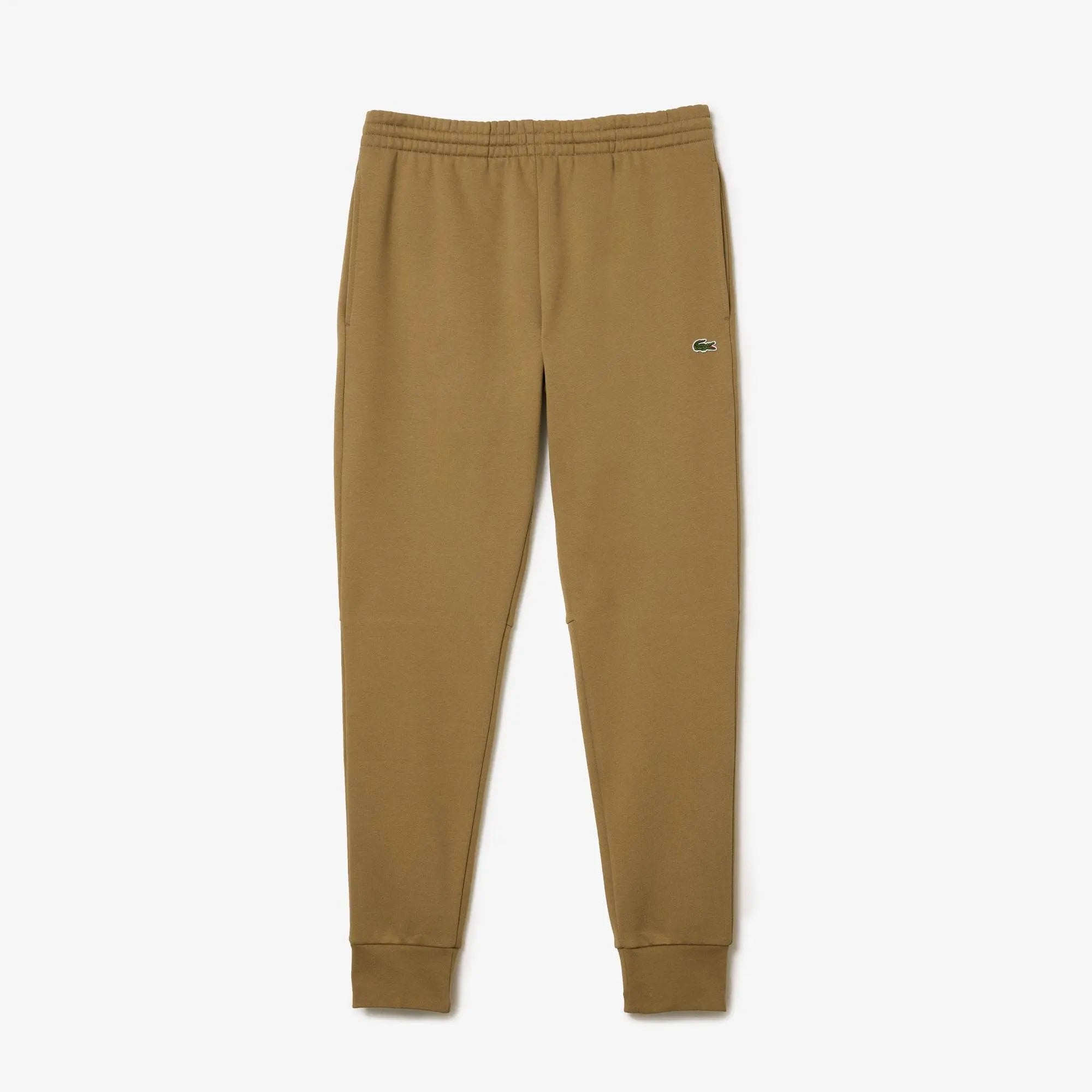 Lacoste Men’s Kangaroo Pocket Zip Up Hoodie & Tapered Fit Trackpants Set - Brown SIX - BLVD