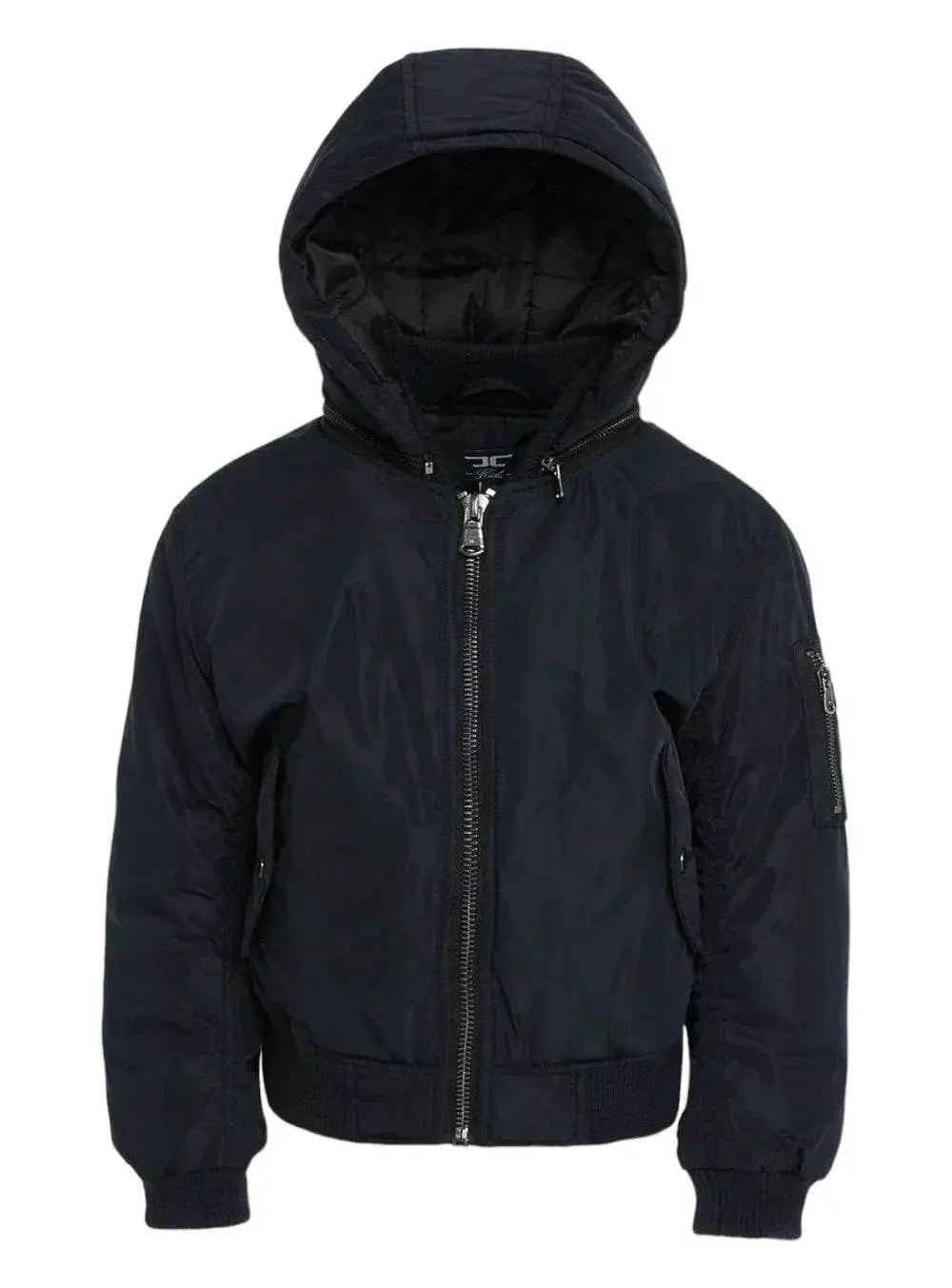 Jordan Craig - Kids Squadron Hooded Bomber Jacket - Black - BLVD