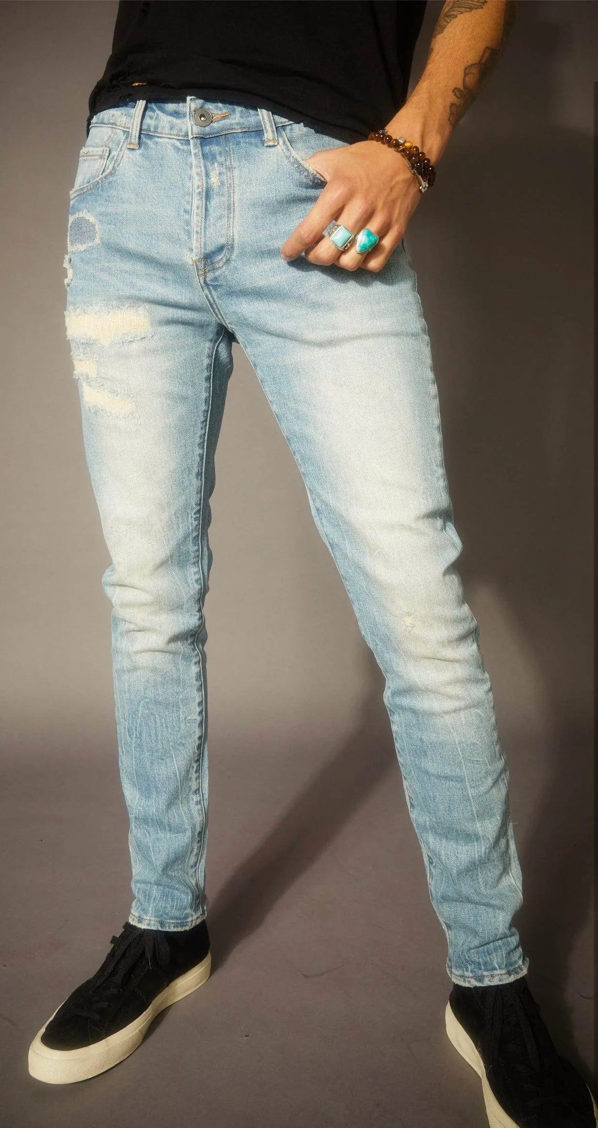 Bluecarats The Mcqueen 5-pkt Slim-fit Jean - Light Distressed Indigo - BLVD