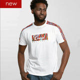 Coogi Patch Stripe Tee - White (CG19650) - BLVD