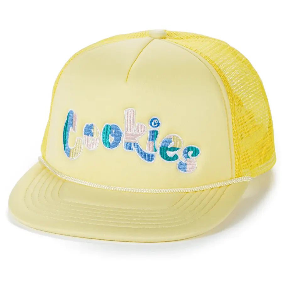 Cookies Montauk Mesh Trucker Hat Pale Yellow - BLVD