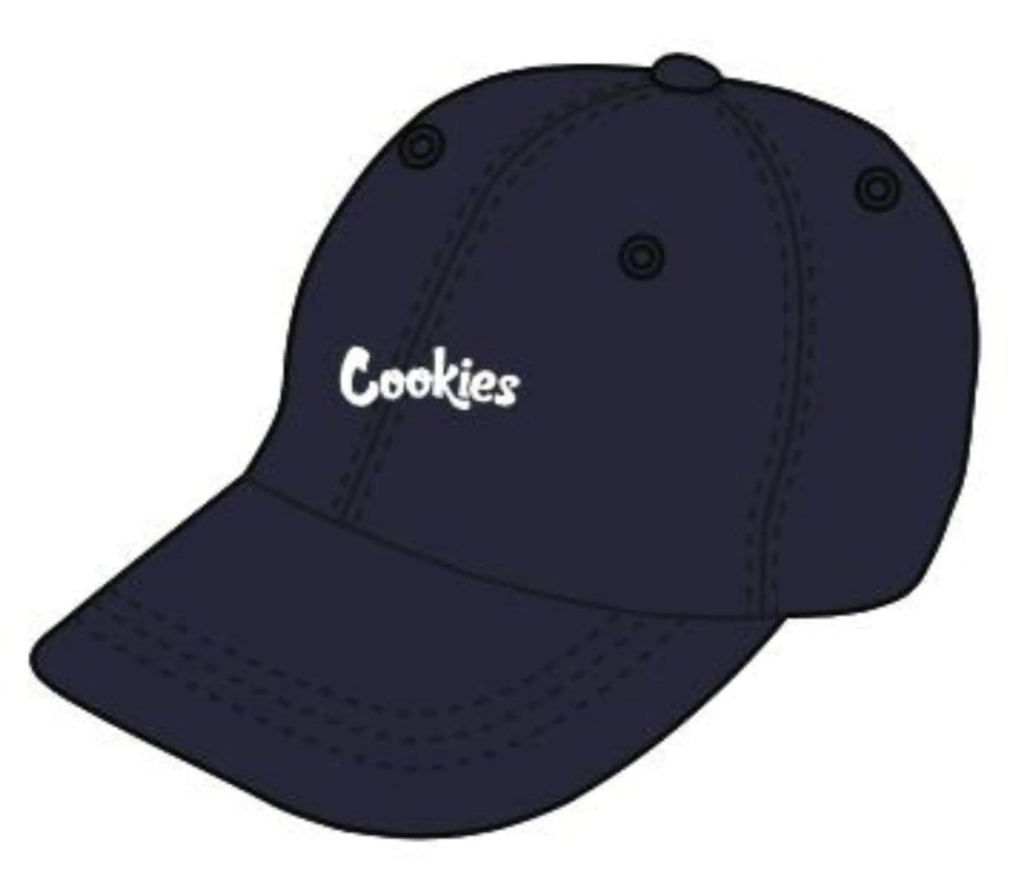 Cookies Original Mint Cotton Canvas Embroidered Dad Hat Navy / White - BLVD