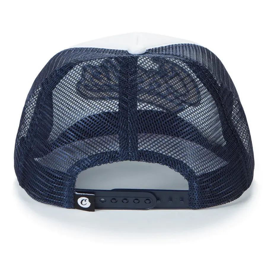 Cookies Puttin In Work Mesh Trucker Hat White Yellow - BLVD