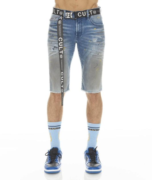 Cult Of Individuality Rocker Short Stretch W/ Belt In Vapor - BLVD