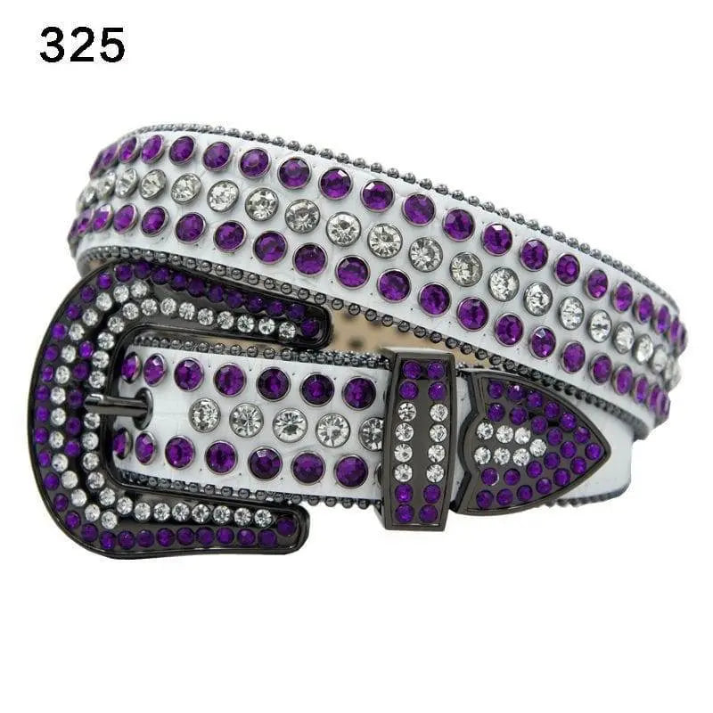 DNA Men Stones Belt - White / Purple 325 - BLVD