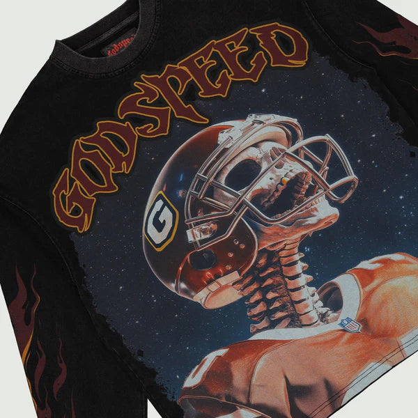 Godspeed - Morale Longsleeve T-shirt Tee - Black Wash Godspeed