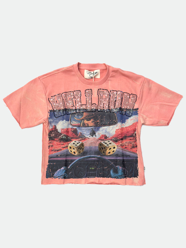 Bkys - Men's "Hell Run" F-terry Cropped T-shirt