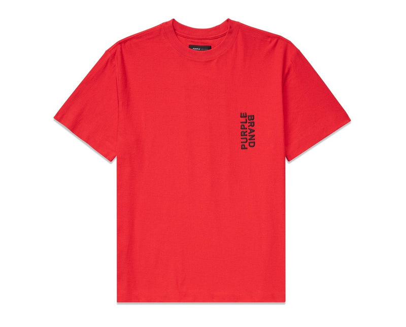 Purple Brand Men Stacked Red T-shirt - P104-TJRS323