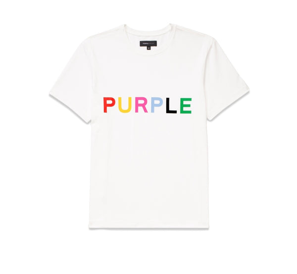 Purple Brand Men White Clean Jersey Short Sleeve T-shirt P109-JWCW
