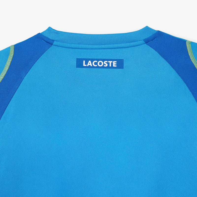 Men’s Lacoste Tennis T-shirt in Tear Resistant Piqué & Shorts Set - Blue Yellow CDD