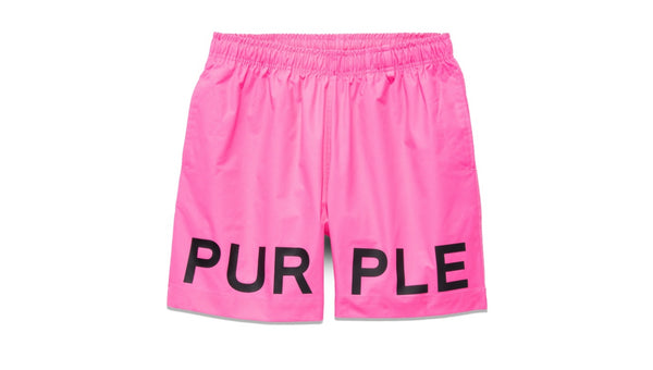 Purple Brand P504 All-around Short Water Print Neon Pink - P504-PPWM323
