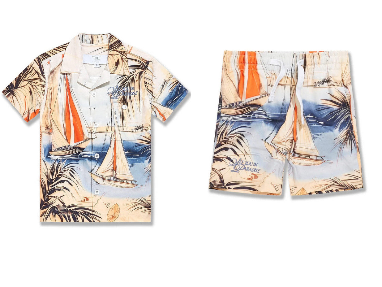 Jordan Craig - Kids Wanderlust Party Shirt & Shorts Set - Lauderdale