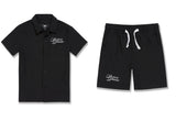 Jordan Craig - Kids Oakland Mechanic S/S Shirt & Shorts Set - Black