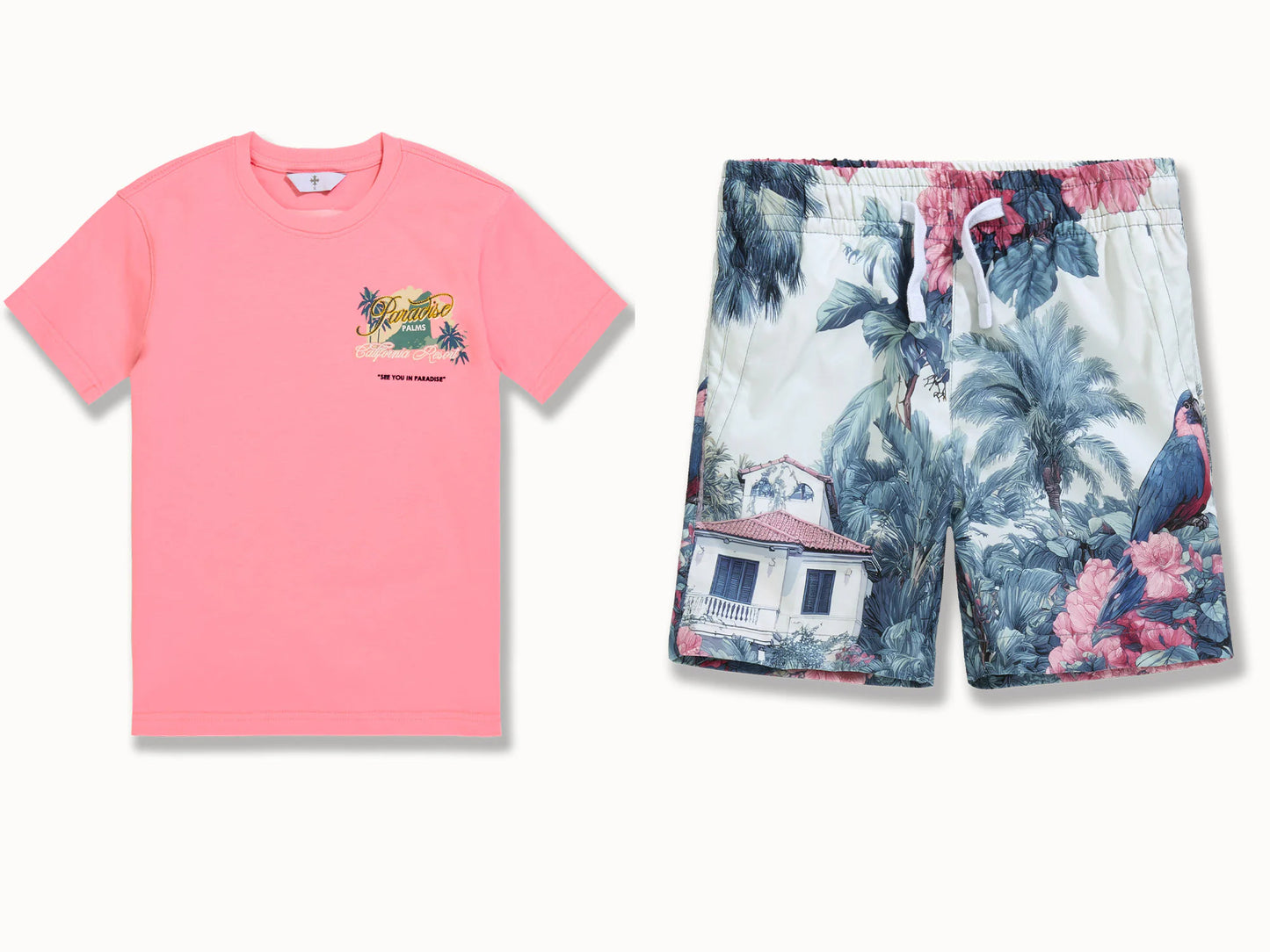 Jordan Craig - Kids Paradise Palms T-Shirt & Shorts Set - Palm Beach