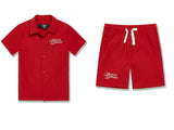 Jordan Craig - Kids Oakland Mechanic S/S Shirt & Shorts Set - Red