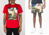 Patriot Graphic Tee & Short Set - Red
