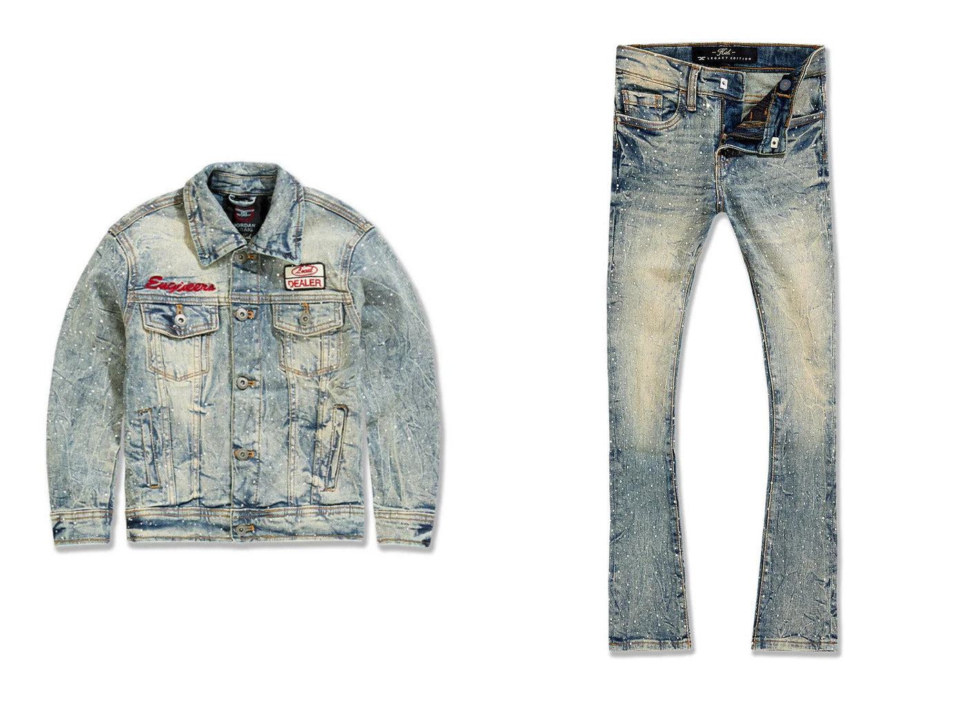 Jordan Craig - Kids Local Dealer Trucker Jacket & Stacked Denim Set - Desert Jordan Craig