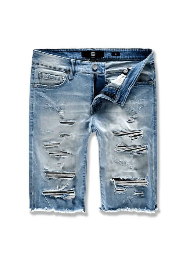 Jordan Craig Abyss Men Denim Shorts (Medium Blue) - BLVD