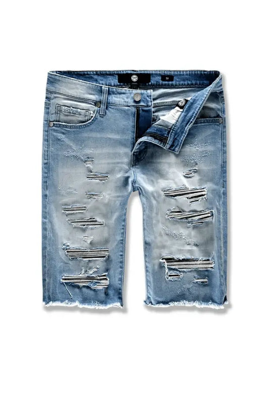 Jordan Craig Abyss Men Denim Shorts (Medium Blue) - BLVD
