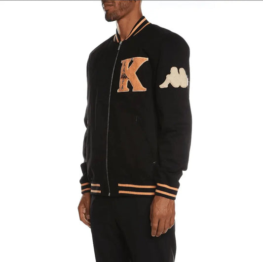 Kappa Authentic Klaus Varsity Jacket - Black - BLVD