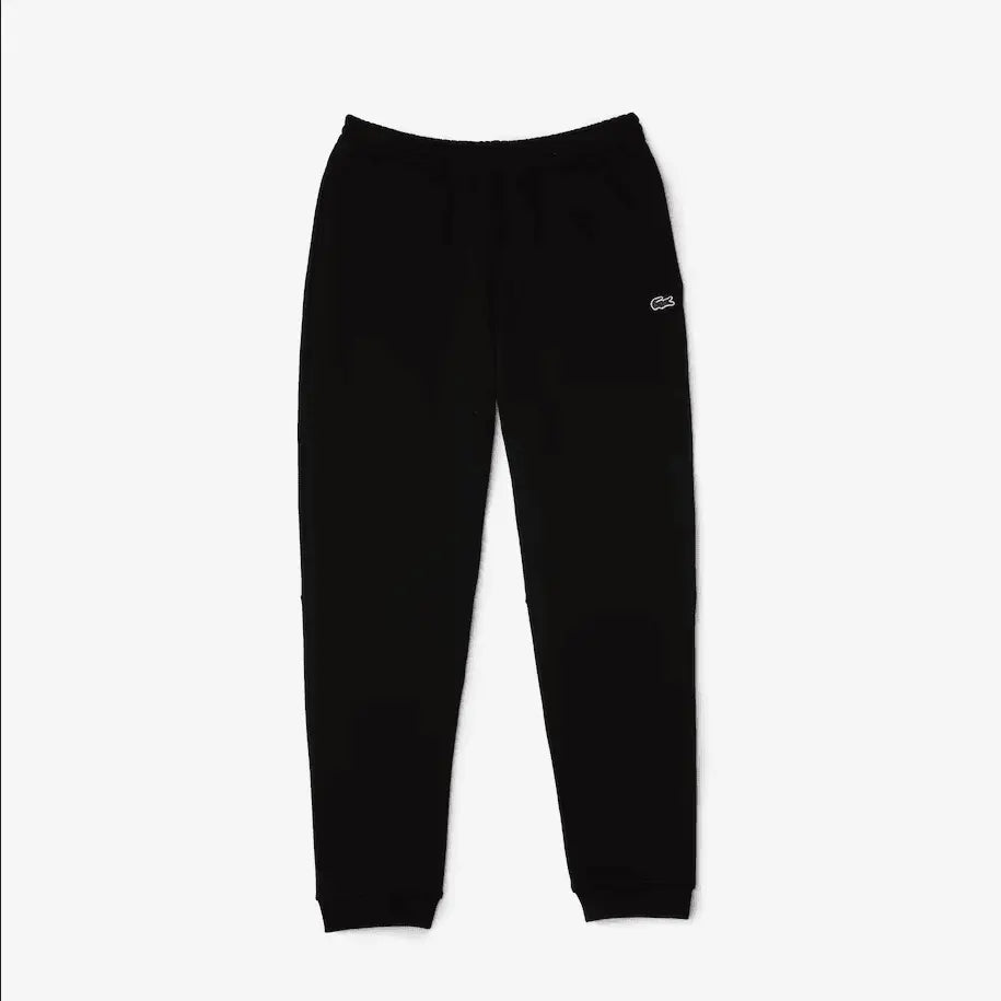 Lacoste Men’s Kangaroo Pocket Color-Block Sweatshirt Hoodie & Tapered Fit Fleece Trackpants Set Black 031 - BLVD