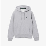 Lacoste Men's Kangaroo Pocket Color-Block Sweatshirt Hoodie & Tapered Fit Fleece Trackpants Set CCA Grey - BLVD