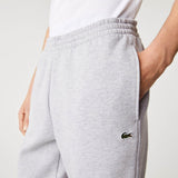 Lacoste Men's Kangaroo Pocket Color-Block Sweatshirt Hoodie & Tapered Fit Fleece Trackpants Set CCA Grey - BLVD