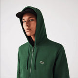 Lacoste Men’s Kangaroo Pocket Color-Block Sweatshirt Hoodie & Tapered Fit Fleece Trackpants Set Green 132 - BLVD