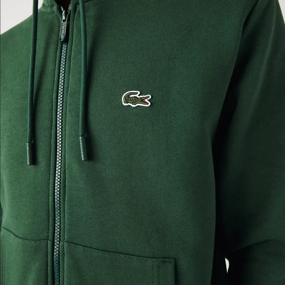 Lacoste Men’s Kangaroo Pocket Color-Block Sweatshirt Hoodie & Tapered Fit Fleece Trackpants Set Green 132 - BLVD