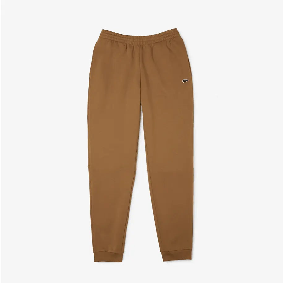 Lacoste Men’s Kangaroo Pocket Color-Block Sweatshirt Hoodie & Tapered Fit Fleece Trackpants Set Z0W Brown - BLVD