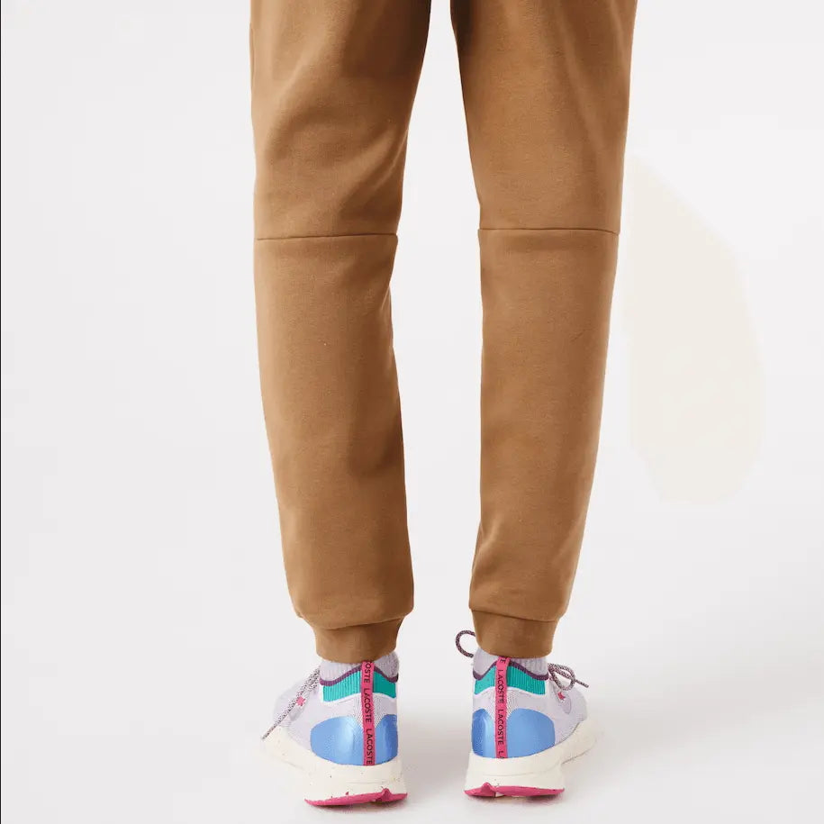 Lacoste Men’s Kangaroo Pocket Color-Block Sweatshirt Hoodie & Tapered Fit Fleece Trackpants Set Z0W Brown - BLVD