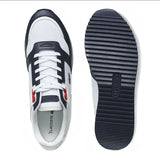 Lacoste Men's Partner Piste Synthetic and Textile Trainers White Navy - BLVD