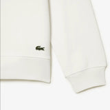 Lacoste Men’s Round Neck Unbrushed Fleece Sweatshirt - White 70V - BLVD
