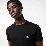 Men’s Lacoste Crewneck Pima Cotton Jersey T-shirt - Black 031 - BLVD