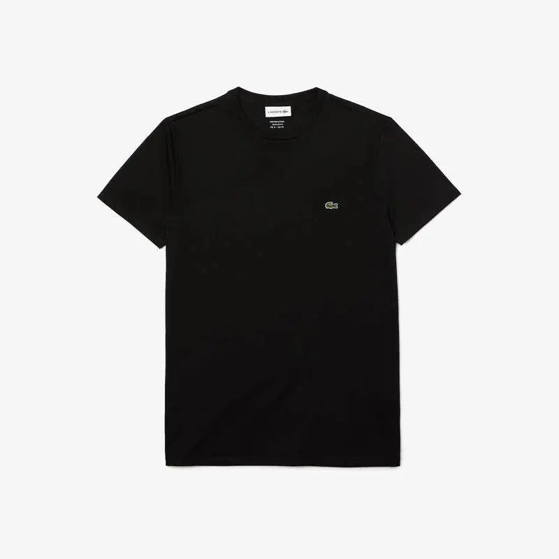 Men’s Lacoste Crewneck Pima Cotton Jersey T-shirt - Black 031 - BLVD
