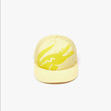 Lacoste Unisex Crocodile Print Neoprene And Mesh Cap Yellow 6Xp - BLVD