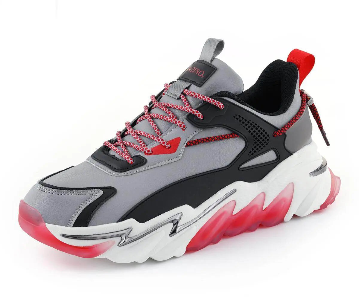 Mazino Men Lolite-011 Sneaker - Grey / Red / Black - BLVD