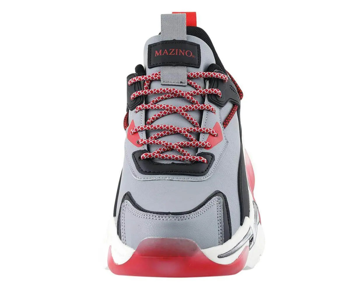 Mazino Men Lolite-011 Sneaker - Grey / Red / Black - BLVD